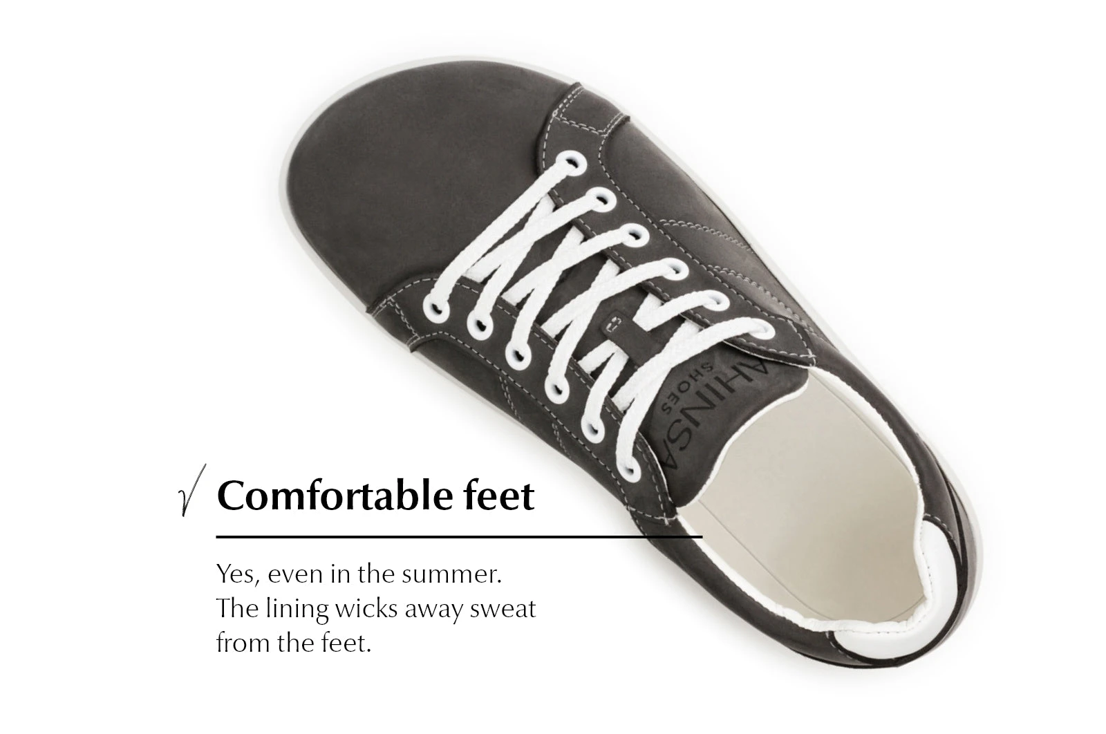 Кроссовки Ahinsa Pura 2.0 Barefoot — серый, фото 6