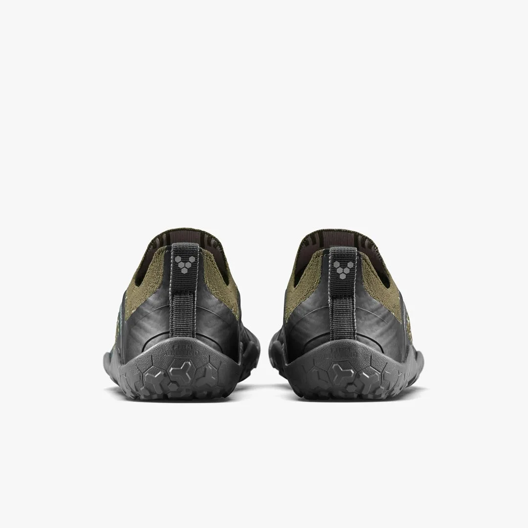 Кроссовки Vivobarefoot Primus Trail Knit FG Grounding — мужская модель, тёмно-оливковый, фото 5