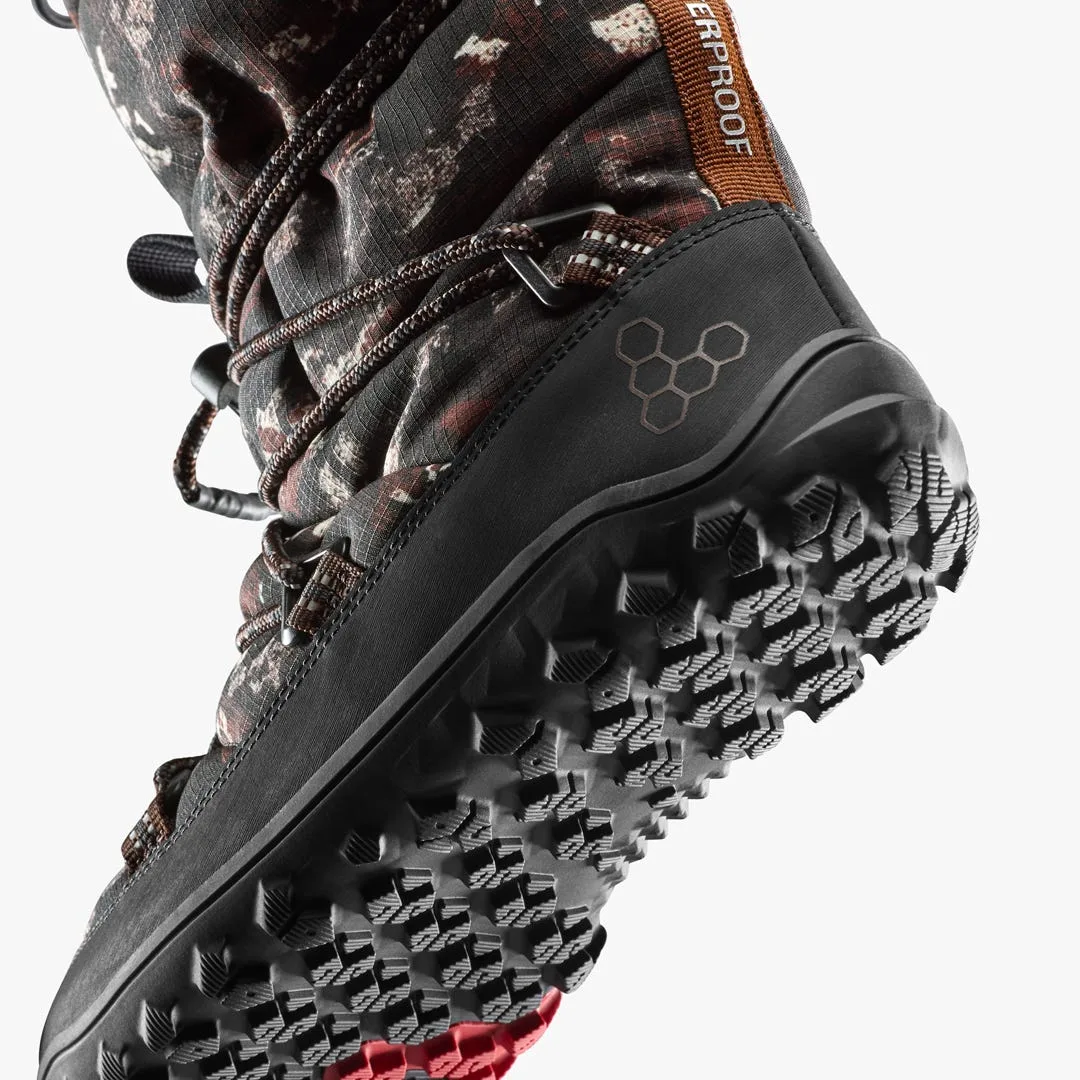 Ботинки Vivobarefoot Tracker Pioneer Boot WP — женская модель, серо-коричневый с узором, фото 7