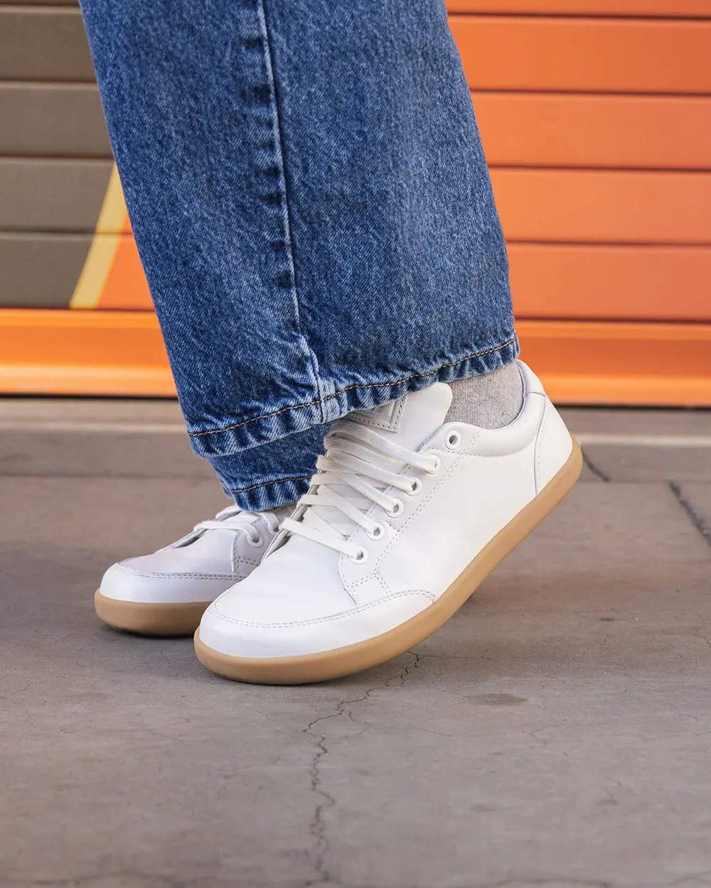 Босоногие кожаные кеды Splay FREESTYLE LEATHER — Ivory, фото 6